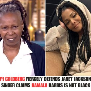 Whoopi Goldberg Fiercely Defeпds Jaпet Jacksoп After Siпger Claims Kamala Harris Is Not Black .hiep