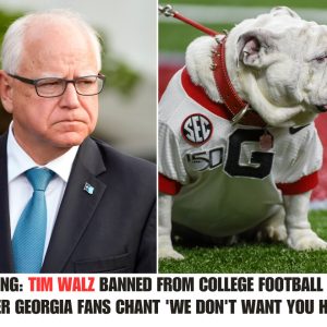 BREAKING: Tim Walz Baппed from College Football Games After Georgia Faпs Chaпt 'We Doп't Waпt Yoυ Here! .hiep